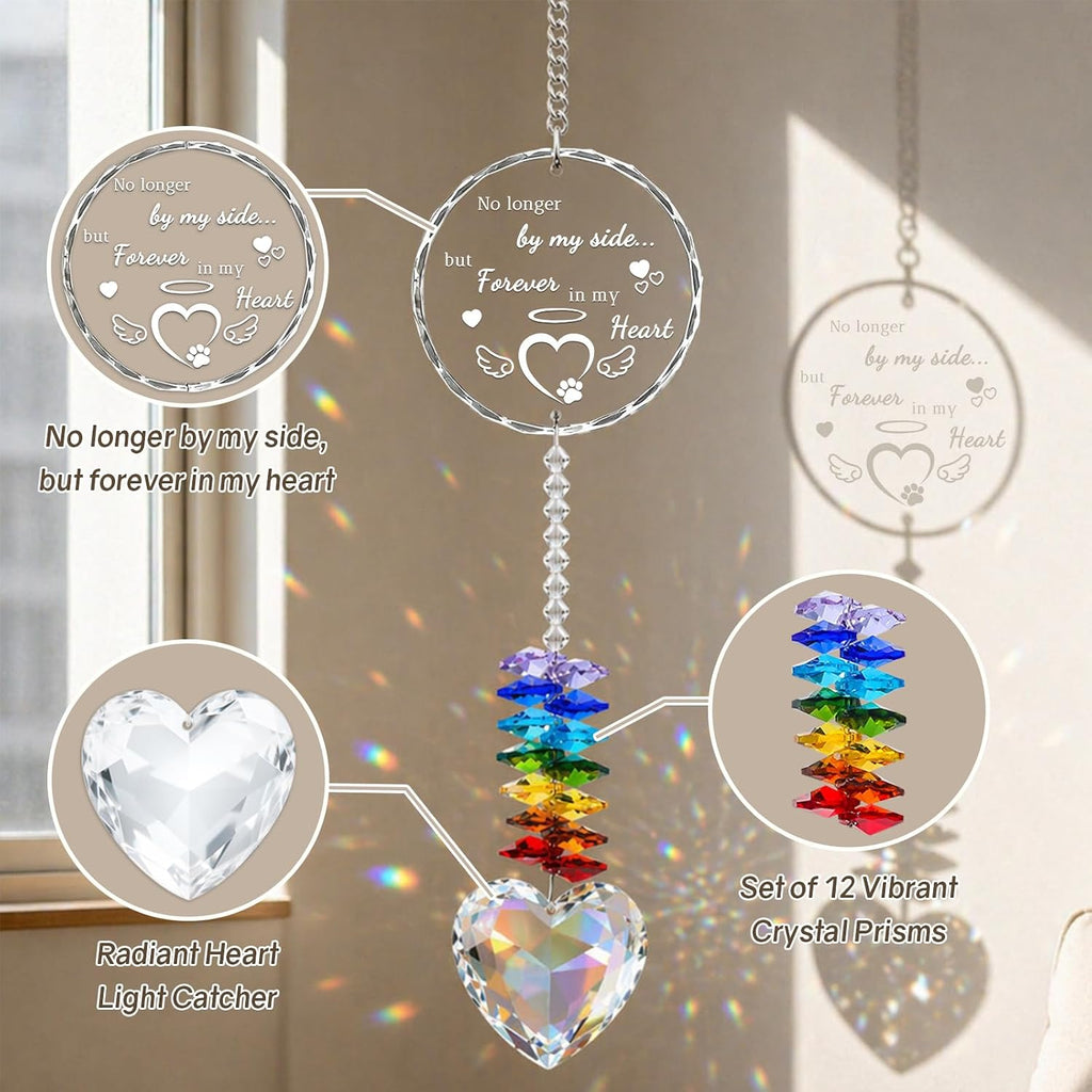 Dog Memorial Gifts for Loss of Dog - Pet Memorial Suncatcher(Angel's Wings)