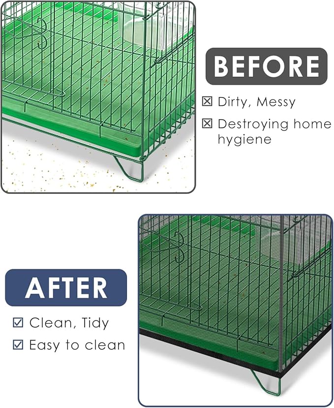 Bissap 2 PCS Bird Cage Seed Catcher, 59-90'' Universal Birdcage Net Nylon - Image 5