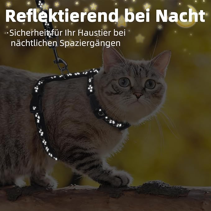 PUPTECK Adjustable Cat Harness and Leash Set Escape Proof Kitten Strap Collar - Image 7