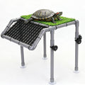 Turtle Basking Platform, Extra Large Turtle Dock with Artificial Grass and Non-Slip Ramp, 13.4" x 10" Resting Area Fits 75/90/120 Gallon Tanks