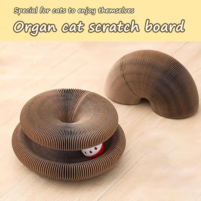 Kitty Curlz Cat Scratching Board, Magic Organ Cat Toy, Made of Recyclable - Image 6