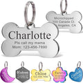 Anavia Personalized Pet ID Tags, Stainless Steel Glossy Laser Engraved Dog Cat by Anavia