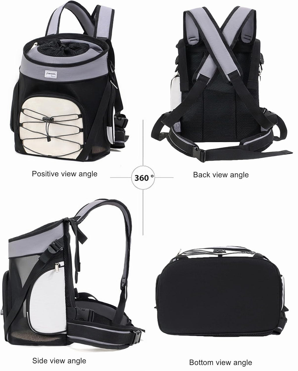 Pet Dog Carrier Backpack,Ventilated Mesh Small Dog/Cat/Puppy Front Backpack