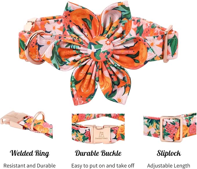 Lionheart Glory Cute Floral Pattern Pet Collar - Image 3