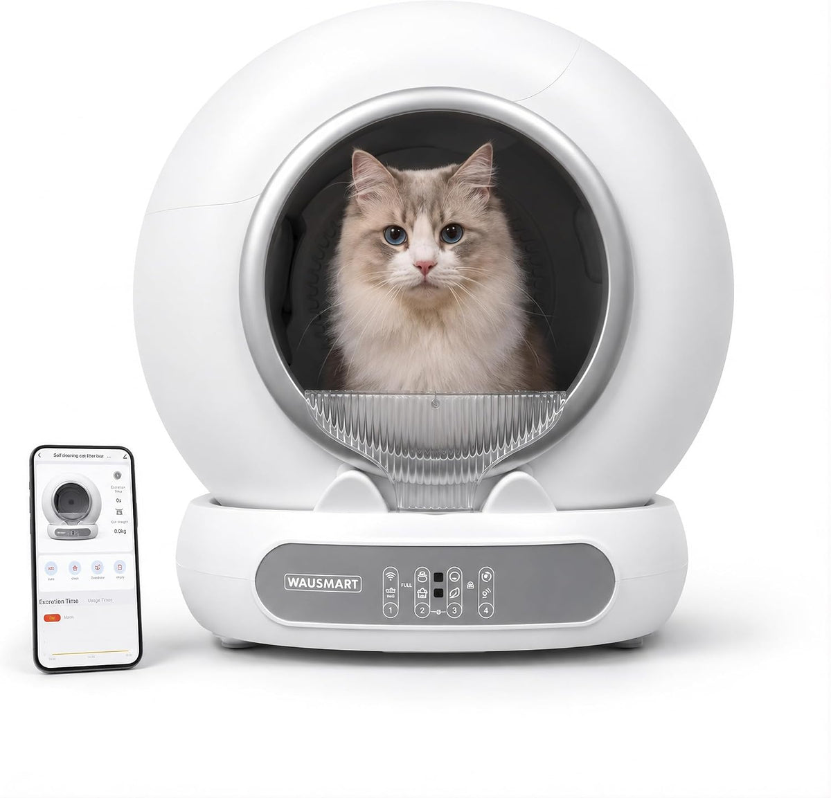 Automatic Self Cleaning Litter Box for Multiple Cats Odor Control