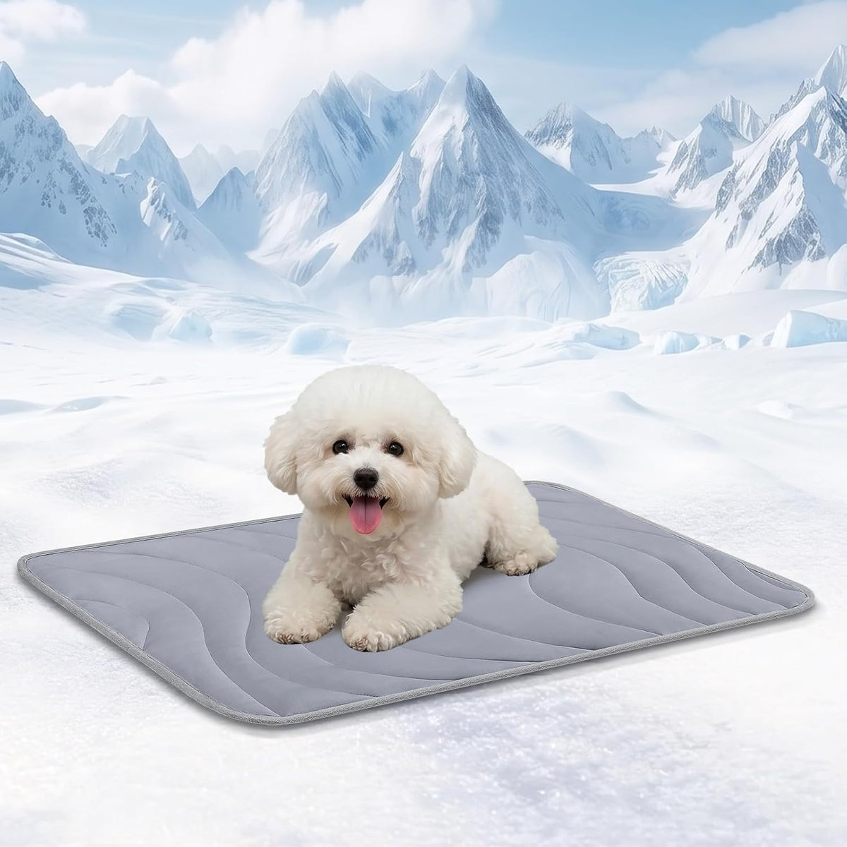Cozyide Dog Cooling Mat, Q-Max>0.45, 36" L x 23" W, Light Grey