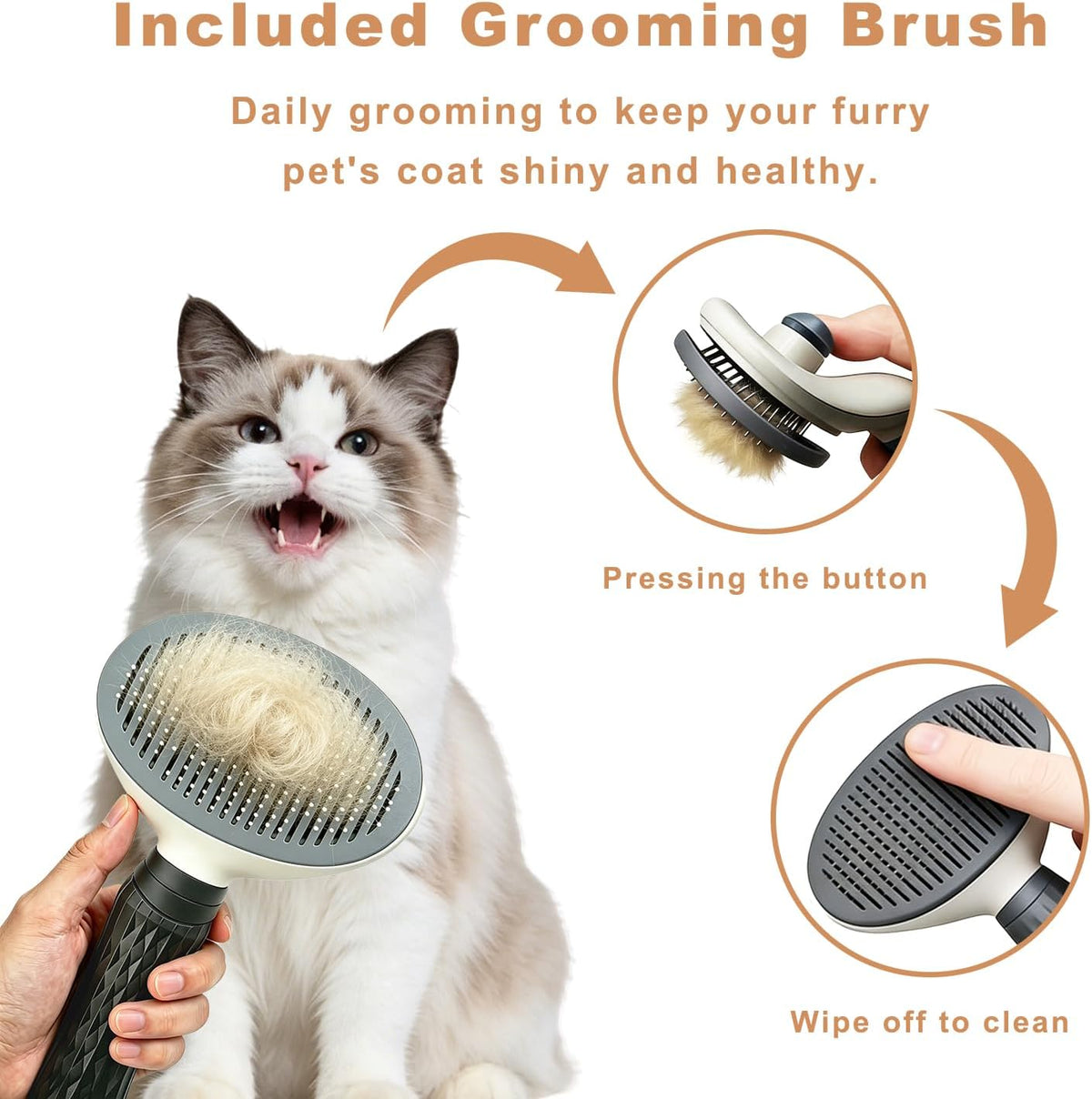 Comoney Cat Scratcher Bed 3 Pack, Oval Corrugated Cardboard Cat Scratch Pads for Indoor Cats with Grooming Brush, Round Cat Scratching Board Lounge Furniture Protector