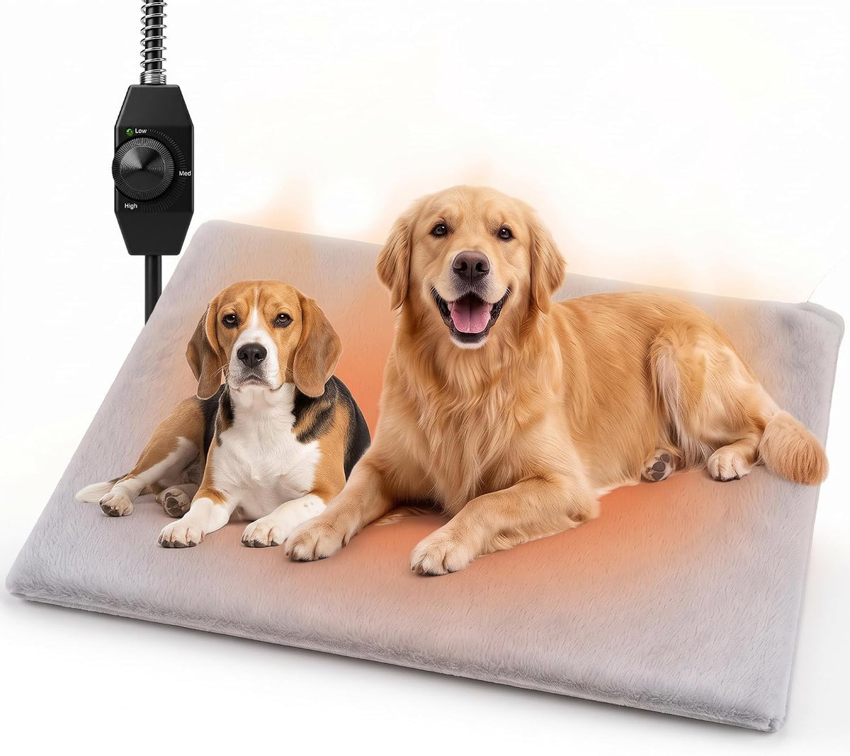 SwSun Cat Heating Pad, Stepless Rotary Knob 86-122°F, 35 x 24 Inch