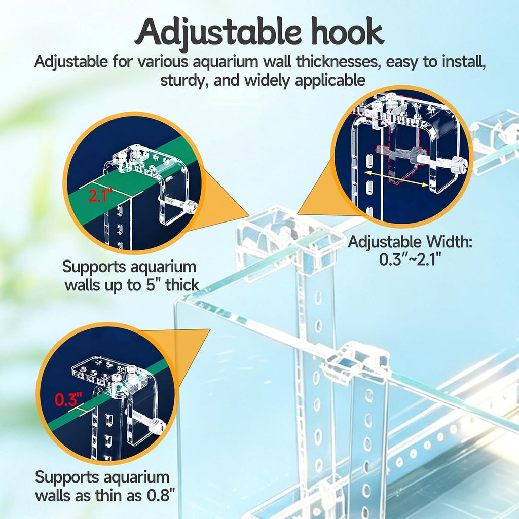 Turtle Basking Platform, Clear Acrylic Turtle Dock with Slip-Resistant Ramp and Built-in Hooks for Aquatic Turtles, Direction-Adjustable Ramp, Turtle Terrace, Turtle Tank Accessories