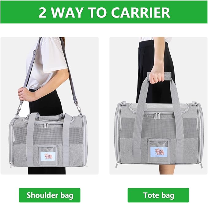 20 Inch Large Cat Carrier, Soft Sided Pet Carrier - Image 6