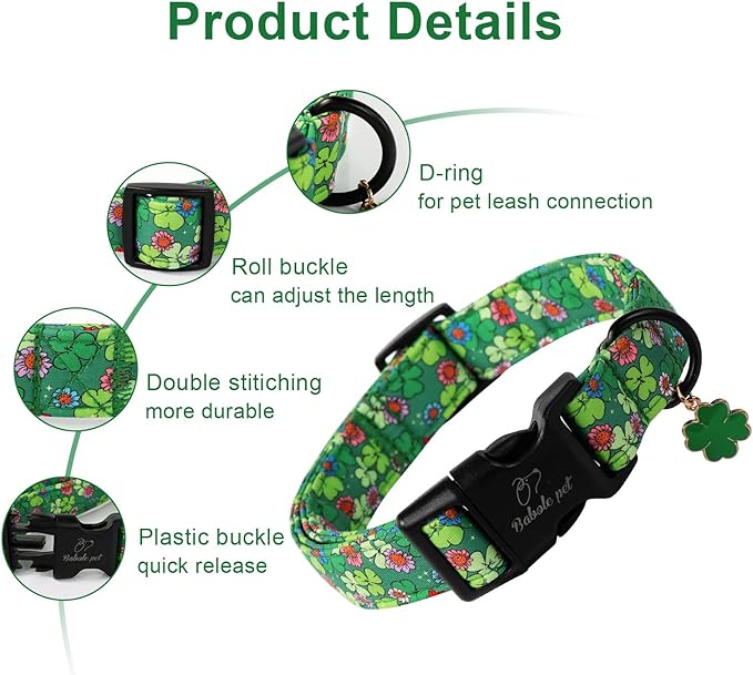 St Patricks Day Dog Collar for Medium Dogs - Image 2
