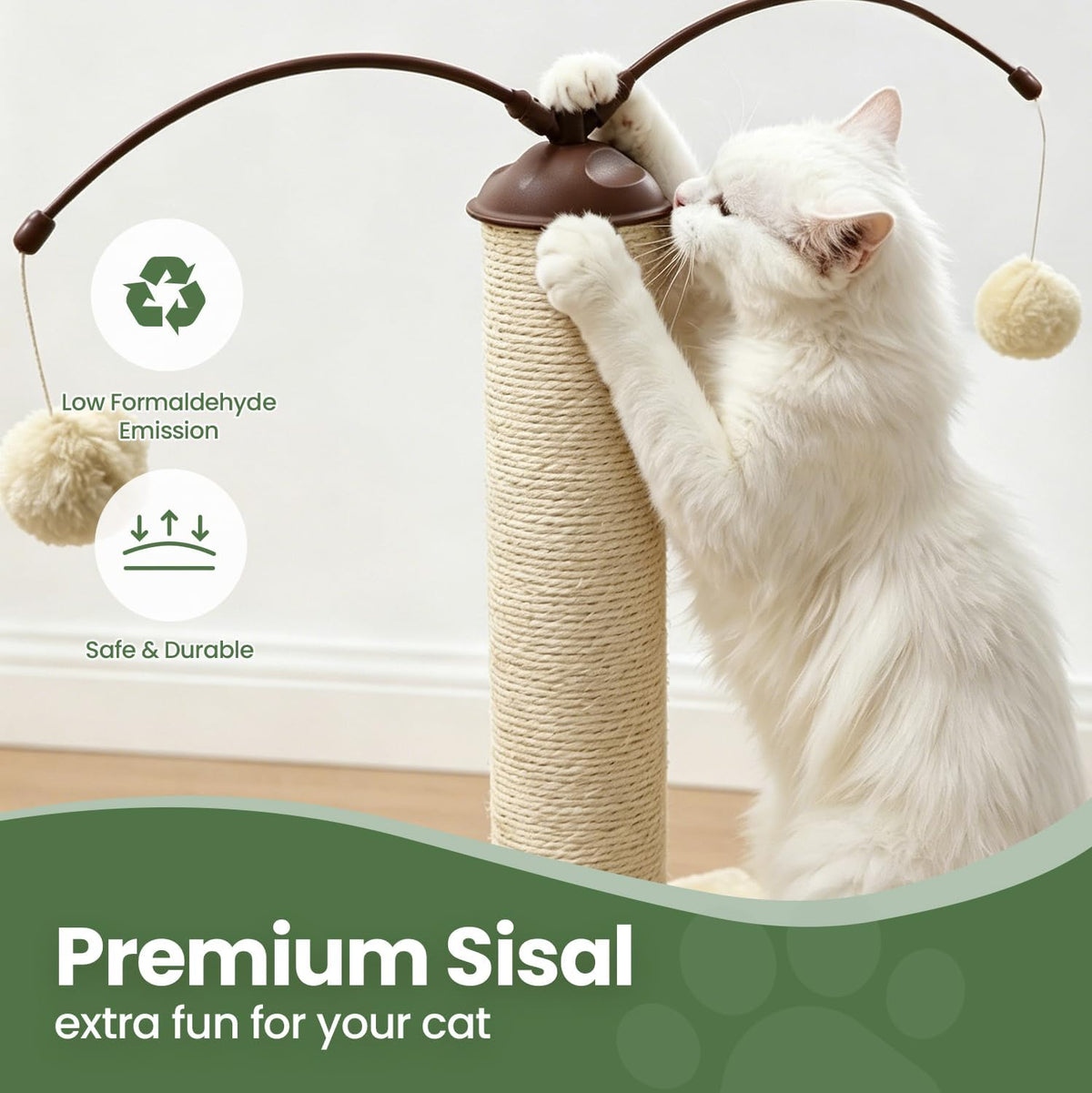 Cat Scratching Post with Tunnel Small Cat Tree for Indoor Cats, Biege
