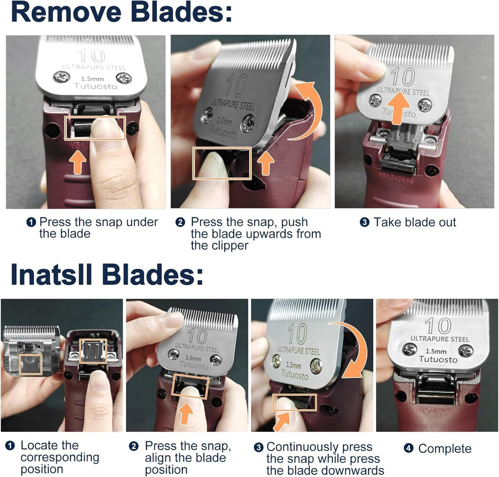 (10#&4FC) Clipper Blade Compatible with Andis,Wahl and Oster Dog Clippers