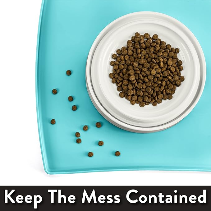CatGuru Cat Food Mat, Small & Large Pet Feeding Mat, 100% Waterproof Cat - Image 5