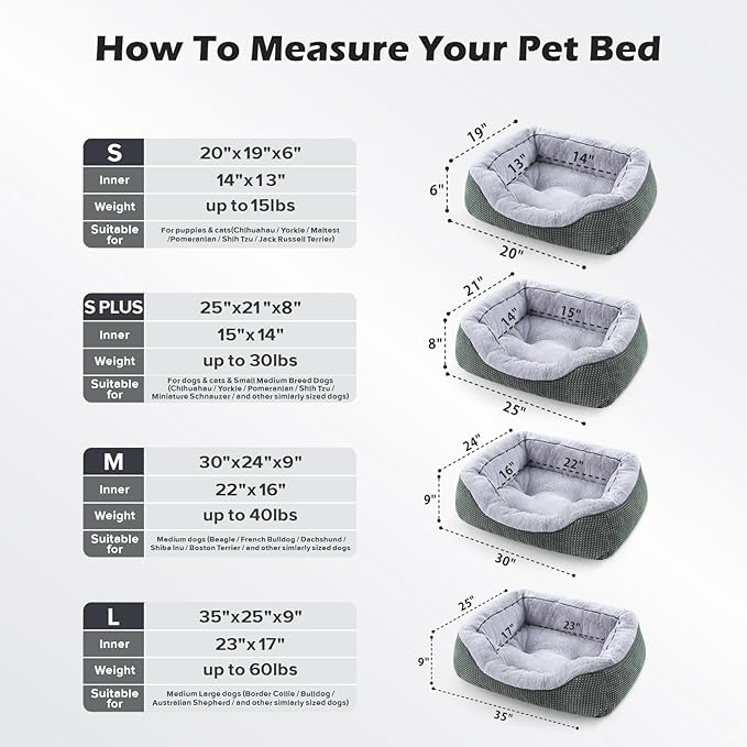 INVENHO Small Dog Bed Washable Orthopedic Calming Warming Durable Pet Bed - Image 5