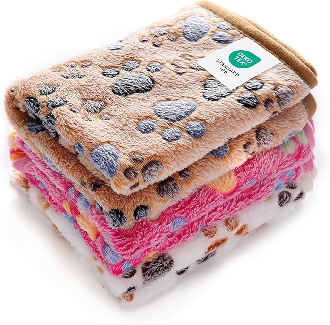 Luciphia 1 Pack 3 Blankets Super Soft Fluffy Premium Fleece Pet Blanket Flannel by luciphia