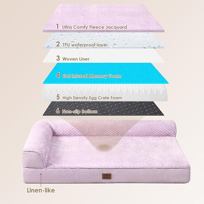 EHEYCIGA Memory Foam Dog Bed Large Size Dogs, Orthopedic Dog Bed Large - Image 5