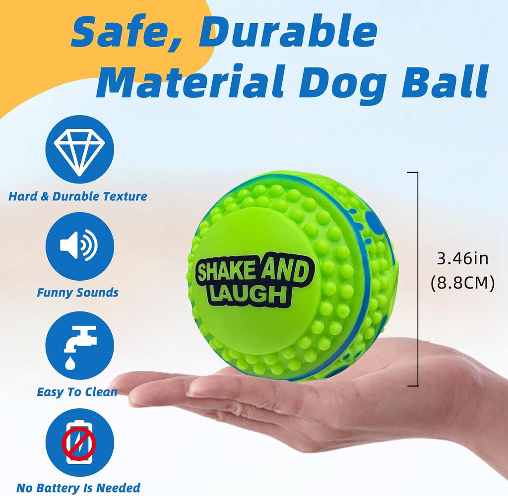 Spiky Interactive Dog Toys Ball, M, 3.46 in (8.8 cm)