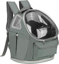Pet Backpack Carrier Gray with Cover Dogs Cats Travel Bag 13.39"