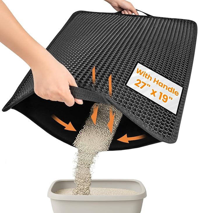 Cat Litter Mat, Upgrade Super Waterproof Back Layer Litter Box Mat, Non Slip by Conlun