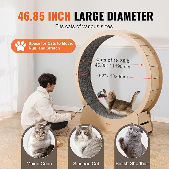 VEVOR Cat Exercise Wheel, Running Wheel - Image 4
