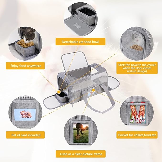 Airline Approved Cat Carrier, Soft-Sided Pet Travel Carrier - Image 4