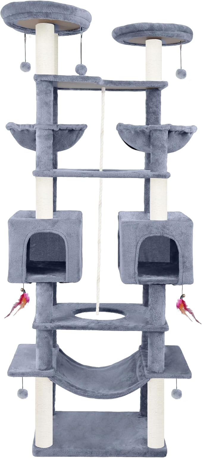 71in Multifunctional Multi-Level Cat Tree Tower by ROYPET