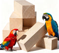 Junkin 8 Pack Balsa Wood Blocks Bird Chew Toys, 2x2x6 Inch