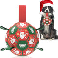 QDAN Christmas Dog Balls with Straps, Soccer Ball by QDAN