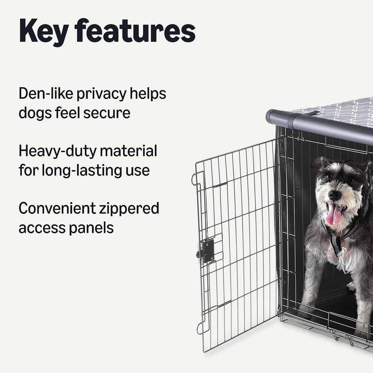 Amazon Basics Dog Crate Cover for 36 inches Wire Cage, Kennel Cover