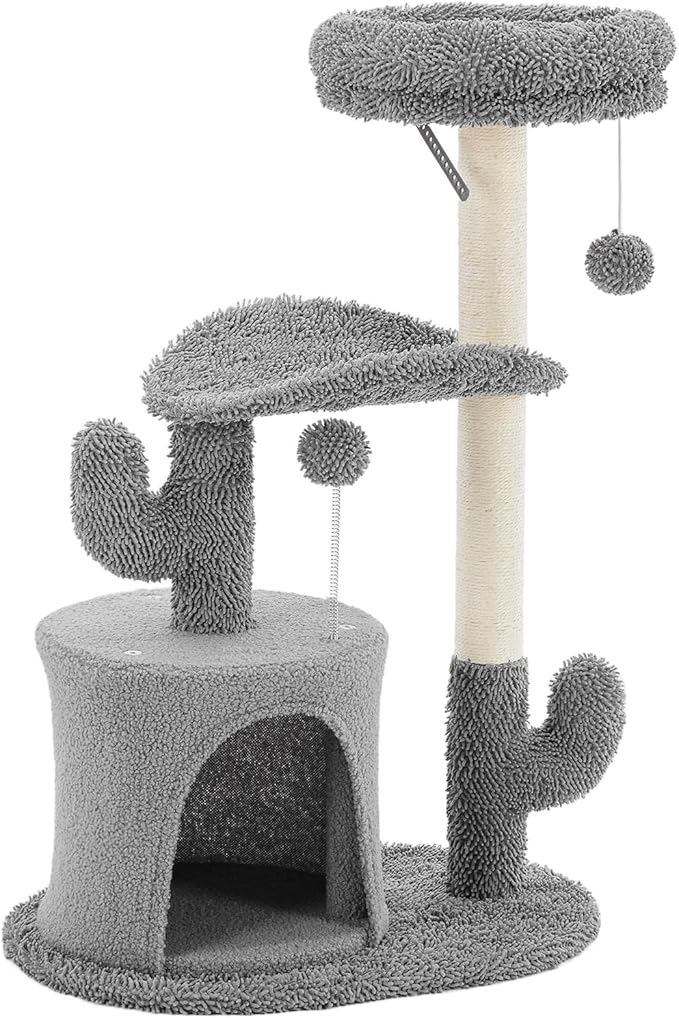 Sweetcrispy 33" Cat Tree Tower for Indoor Cats, Small Cat Scratching Post - Image 7