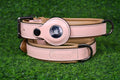 PAWSOFT® Airtag Leather Dog Collar for Medium Large and Extra Large Dog - Soft Padded, Heavy Duty Dog Collar Rust Proof Metal Buckle, Gift for Pets Size-XL (Fits Neck 21-25 inches) Pink