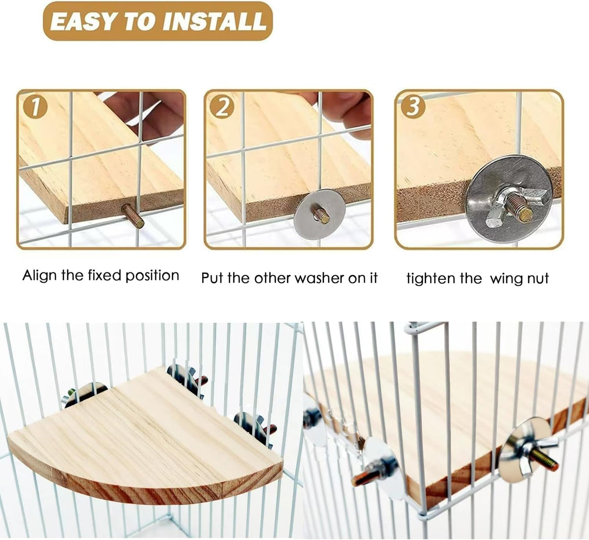 Bird Perch Platform Stand,Wood Perch Bird Platform Parrot Stand Playground Cage Accessories for Small Anminals Rat Hamster Gerbil Rat Mouse Lovebird Finches Conure Budgie Exercise Toy