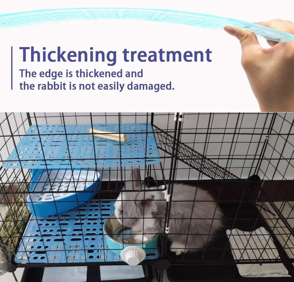 Hamiledyi 4 Pack Rabbit Cage Mats Plastic Resting Mat for Guinea Pig
