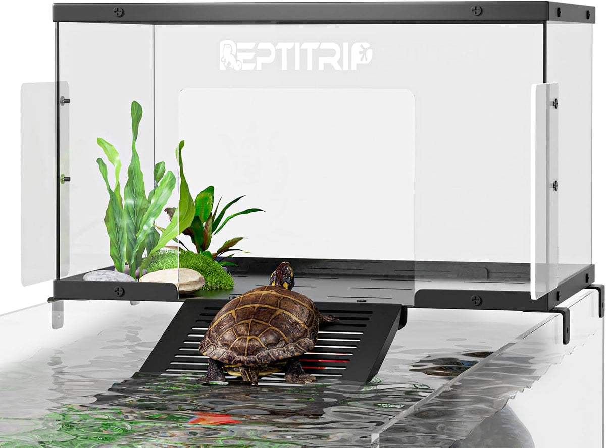 Stainless Steel Turtle Basking Platform, for 10‑13 Inch Wide Aquariums, L