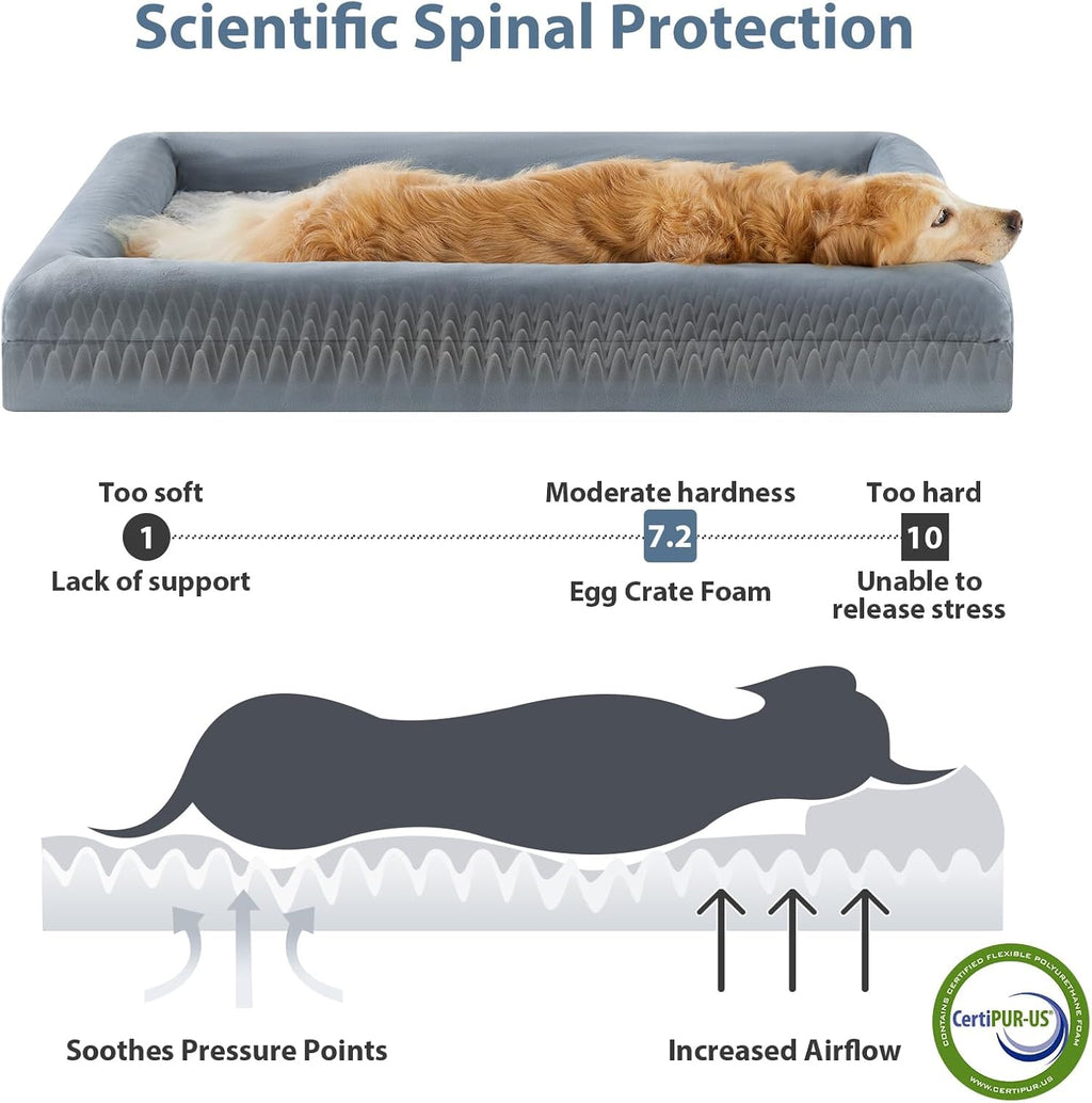 WNPETHOME XL Extra Large Orthopedic for Senior Dog Bed Comfy Sleeping
