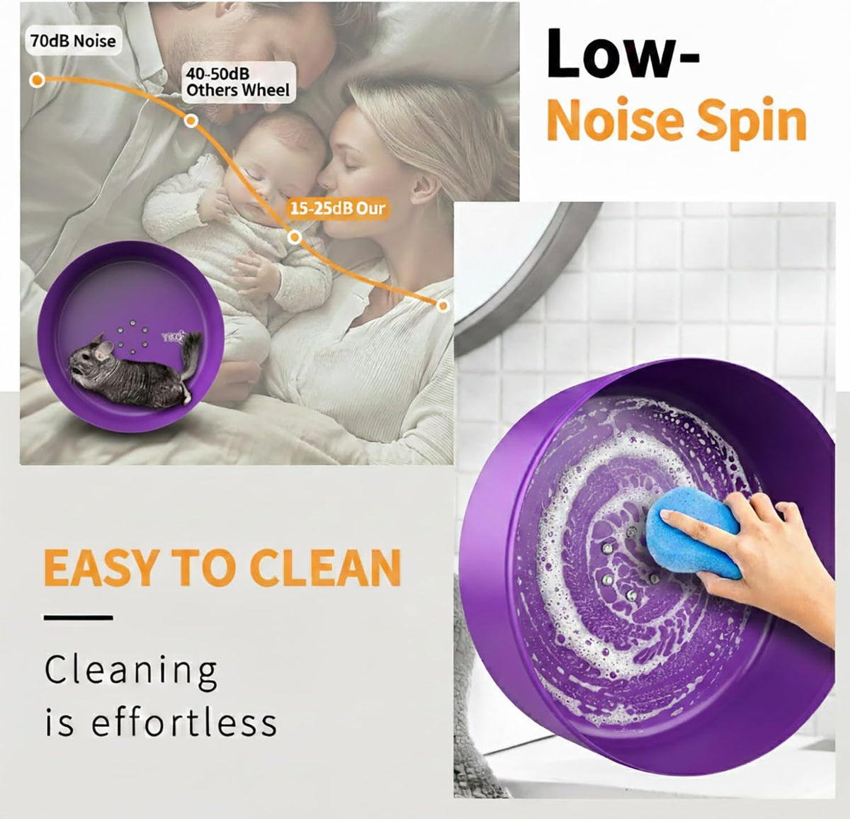 15" Aluminum Alloy Silent Chinchilla Exercise Wheel