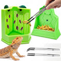 Reptile Feeder Combo Set, 2 Pack Bowls with 2 Pack 10.6" Tongs