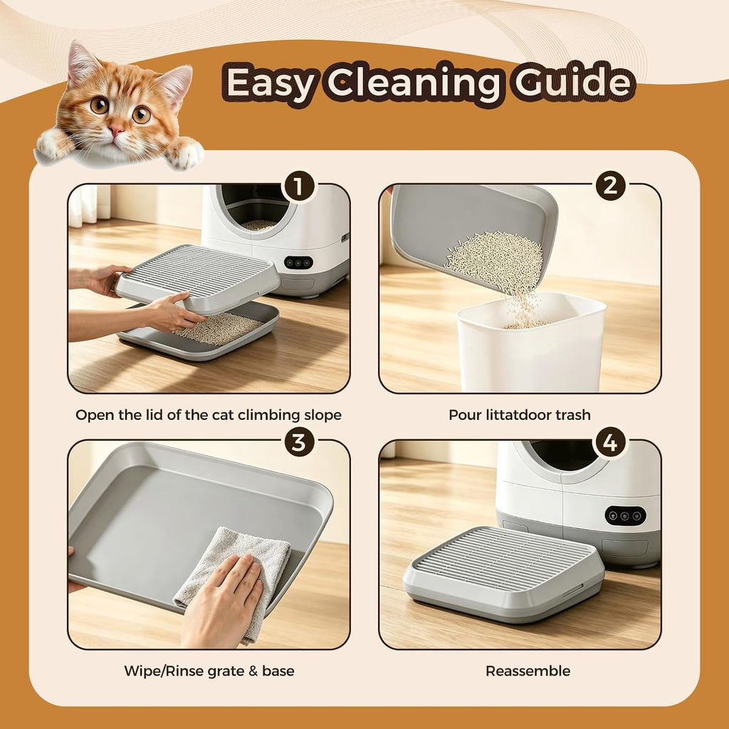 Litter Box Step for Cat - Litter Box Ramp with Filter Function