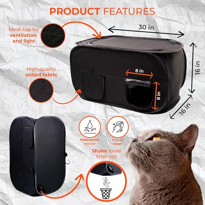 Cat Litter Box Enclosure, Dog Proof, Discreet and Hidden Litter Box, Kitty - Image 5