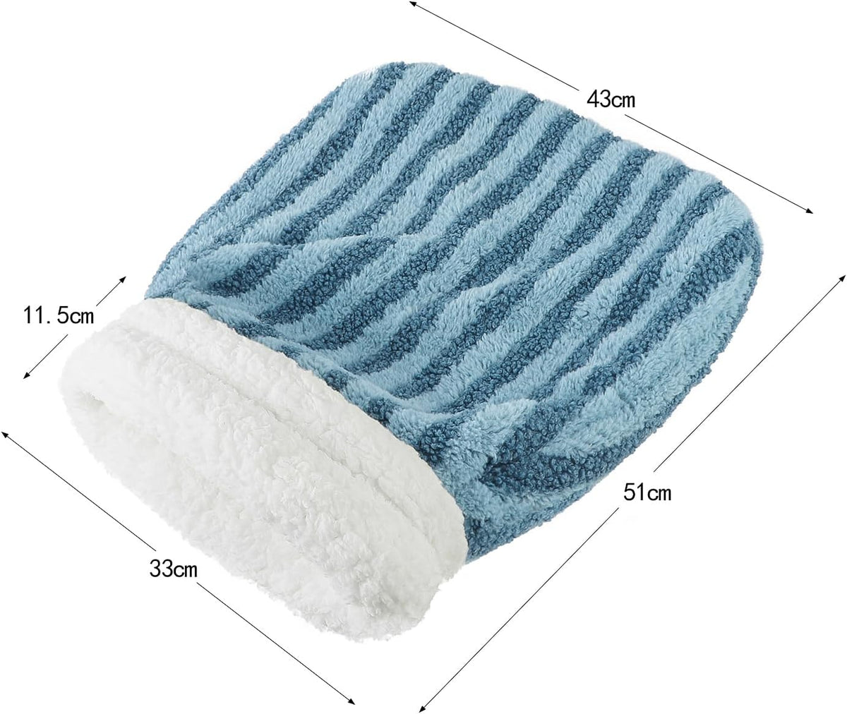 Cat Sleeping Bag Tunnel 360° Wrap Pet House Bed Warm Winter Sleeping Cuddler Cushion Hideaway Cave Plush Portable Soft Washable Room for Small Kitten Puppy Animals