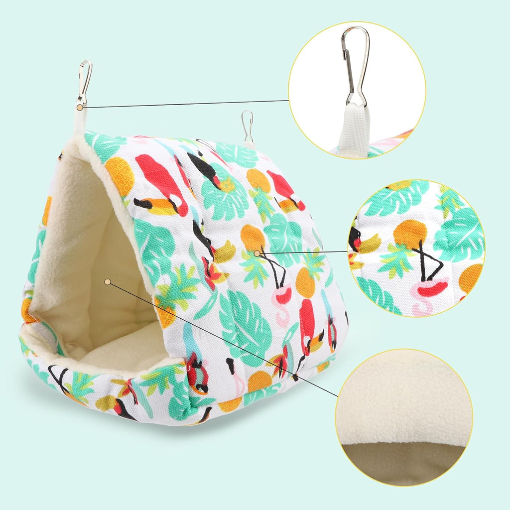 Hypeety Bird Hanging Hammock Nest Parrot Winter Warm Nest House for Cage