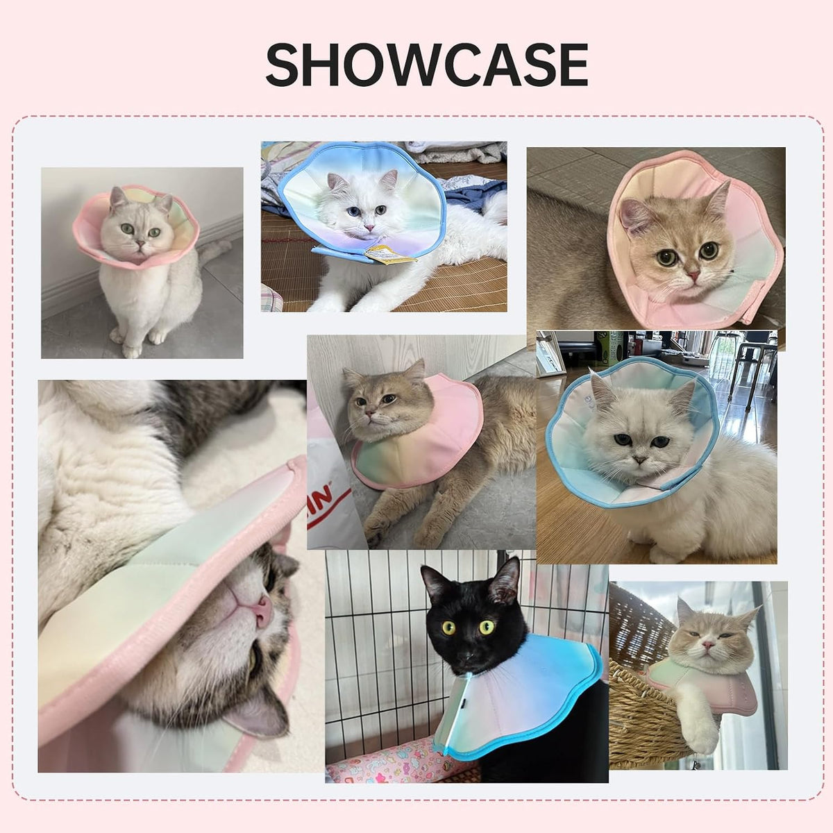 Touchdog Soft Cat Cone Collar, Waterproof Recovery E-Collar, Lightweight