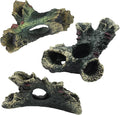 DoubleWood 3 PCS Decaying Trunk Betta Fish Ornament Driftwood Resin Crafts by DoubleWood