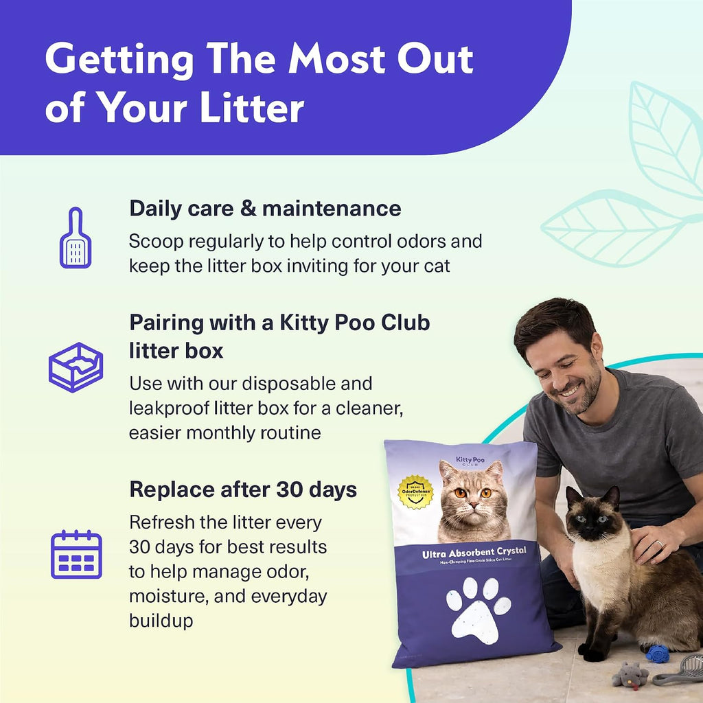 Kitty Poo Club Fine-Grain Silica Crystal Cat Litter, 6 lbs