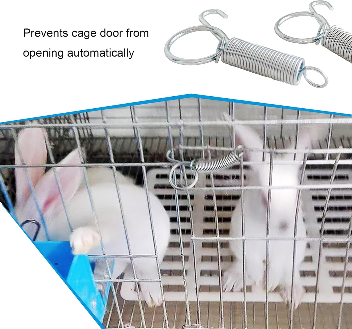 Metal Automatic Rabbit Nipple Waterer Chicken Watering System Silicone Washers and Escape-Proof Cage Door Spring Latches for Small Pets