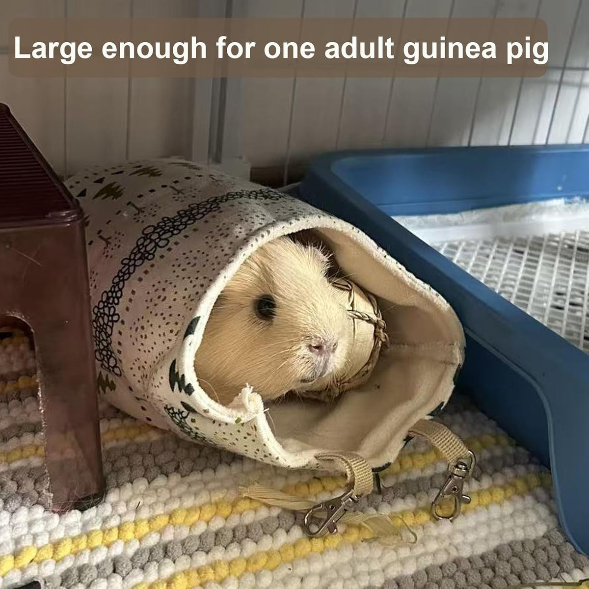 Sugar Glider Sleeping Pouch,Large 7.9'*9.8' Cage Hanging Bag,Breathable Cage Accessories & Toys for Sugar Gliders,Rats,Ferrets, Hamsters, Sack Swing Hanging Bed for Gliders Rat Hedgehog Hamster