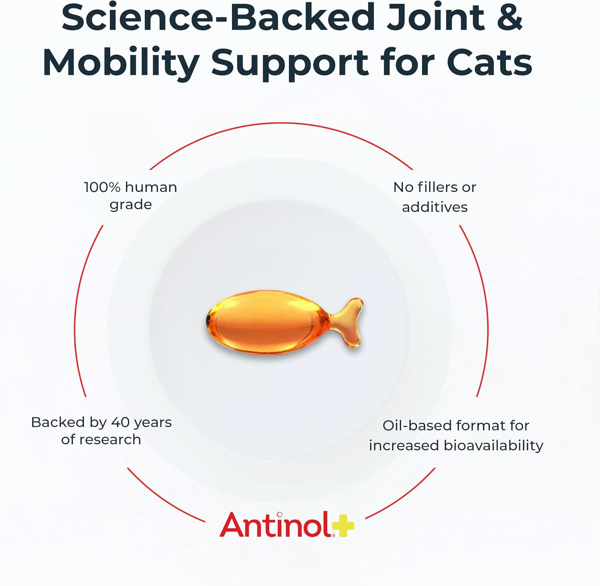Antinol Plus Mobility Hip & Joint Supplement for Cats, 30 Soft Gels