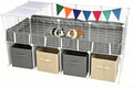 2 Story C&C Cage for Guinea Pigs with Storage,Pee Pad & Liner (56x27x27in)