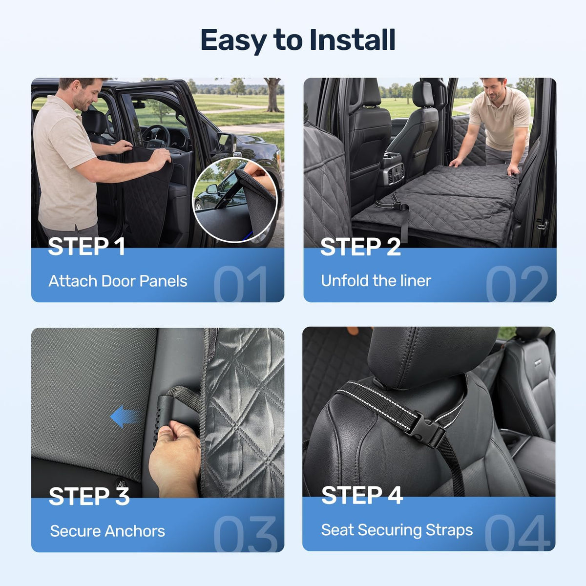 Zanch Pet Liner for Pickup Truck, Stable Hard Bottom Dog Cover